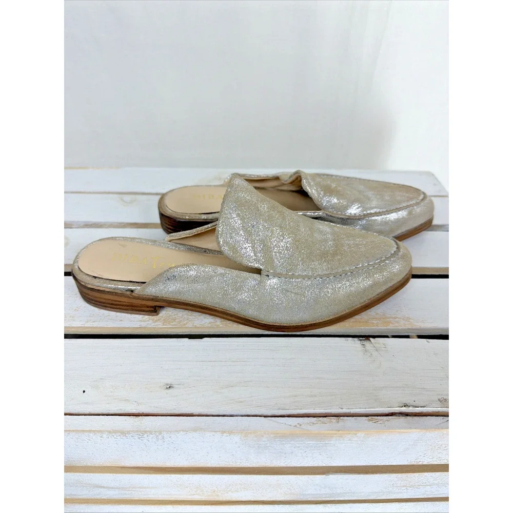 New No Box Diba True Gold Slip On Mule Loafer Shoes #1065 Womens 6